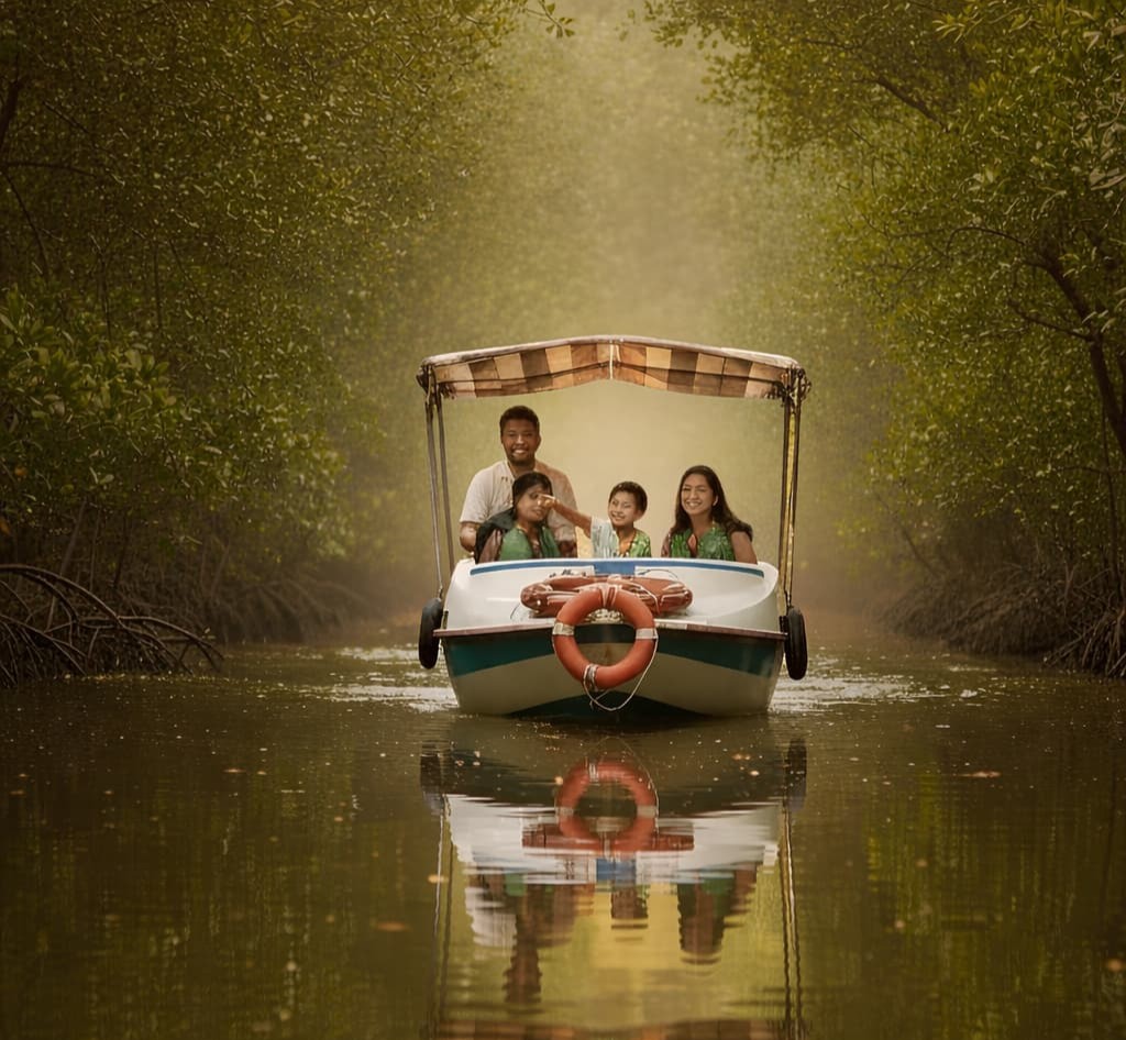 family boating